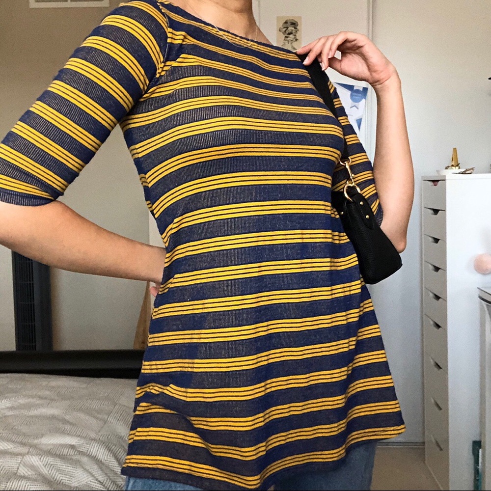 Yellow and navy urban outfitters shirt